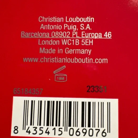 Christian Louboutin Gold Lipstick in a box - shade rouge Louboutin 001